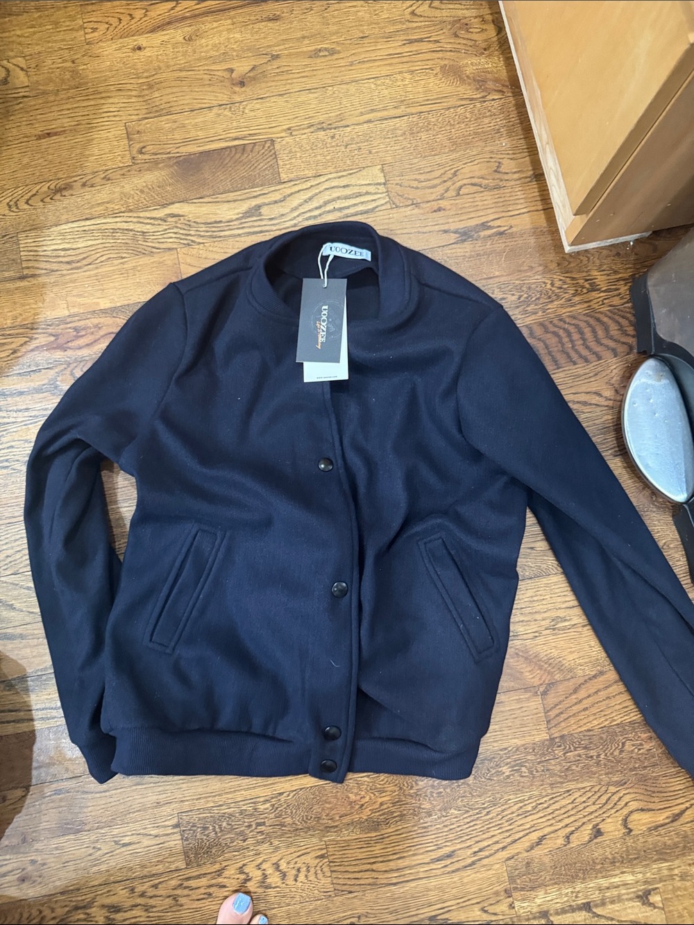 Tocca Navy Bomber Jacket - Classic Women's Bomber